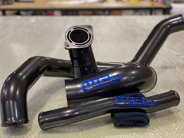 Wizard Black, Metallic Candy Blue Tags (Custom Colors)