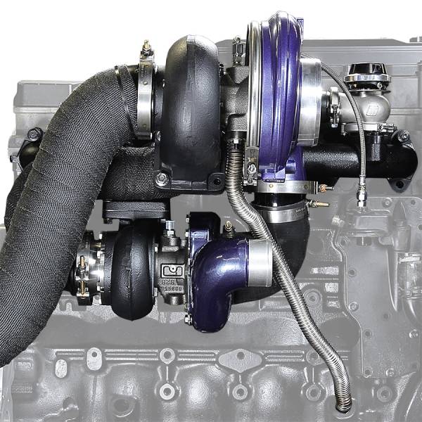 ATS Diesel Performance - ATS Aurora 3000/5000 Compound Turbo System Fits 1994-Early 1998 5.9L Cummins - 202-A35-2164