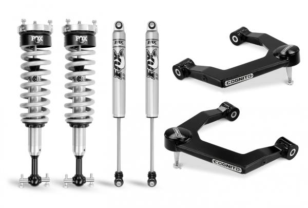 Cognito Motorsports Truck - Cognito 1-Inch Performance Leveling Kit With Fox PS Coilover 2.0 IFP Shocks for 19-22 Silverado Trail Boss/Sierra AT4 1500 4WD - 210-P0885