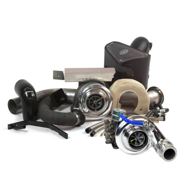 Industrial Injection - Industrial Injection Dodge Compound Turbo Kit For 2007.5-2012 6.7L Cummins Race  - 22D403