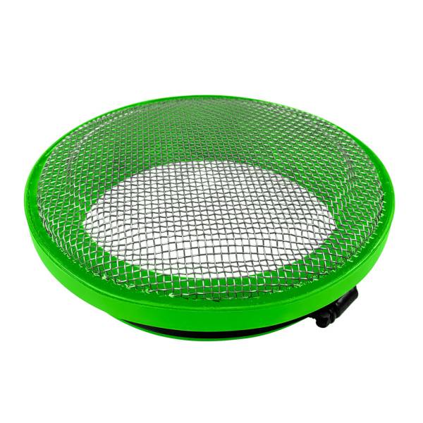 S&B - S&B Turbo Screen 5.0 Inch Lime Green Stainless Steel Mesh W/Stainless Steel Clamp - 77-3007