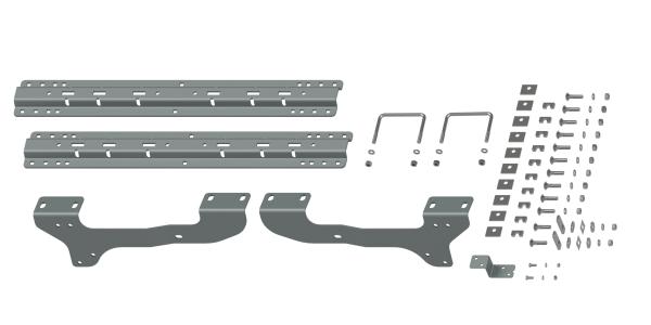 B&W Trailer Hitches - B&W Trailer Hitches Fifth Wheel Trailer Hitch Rail Kit Custom Installation Kit For Universal Mounting Rails For Some GM Trucks - RVK2503