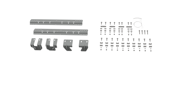 B&W Trailer Hitches - B&W Trailer Hitches Fifth Wheel Trailer Hitch Rail Kit Custom Installation Kit For Universal Mounting Rails For Some GM Trucks - RVK2505