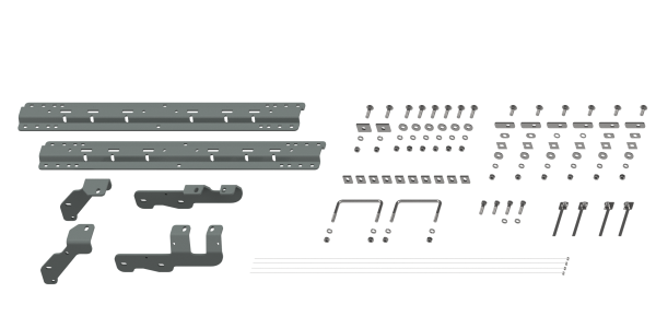 B&W Trailer Hitches - B&W Trailer Hitches Fifth Wheel Trailer Hitch Rail Kit Custom Installation Kit For Universal Mounting Rails For Some RAM Trucks - RVK2604