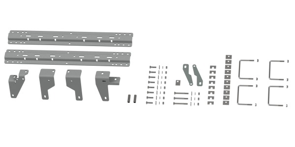 B&W Trailer Hitches - B&W Trailer Hitches Fifth Wheel Trailer Hitch Rail Kit Custom Installation Kit For Universal Mounting Rails For Some RAM Trucks - RVK2605