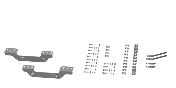 B&W Trailer Hitches - B&W Trailer Hitches Fifth Wheel Trailer Hitch Bracket Custom Installation Brackets For Universal Mounting Rails For Some GM Trucks - RVR2506