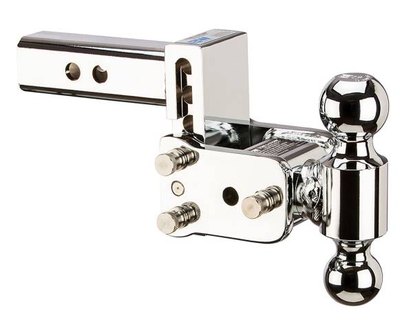 B&W Trailer Hitches - B&W Trailer Hitches Trailer Hitch Ball Mount B&W Tow And Stow Dual Ball 2" Adj Ball Mount 3" Drop/3-1/2" Rise, Chrome - TS10033C