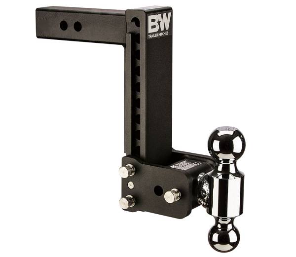 B&W Trailer Hitches - B&W Trailer Hitches Trailer Hitch Ball Mount 2" Shank Black Powder-Coat Tow & Stow - TS10043B