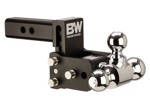 B&W Trailer Hitches - B&W Trailer Hitches Trailer Hitch Ball Mount 2" Tow & Stow 3" Drop Triball Black - TS10047B