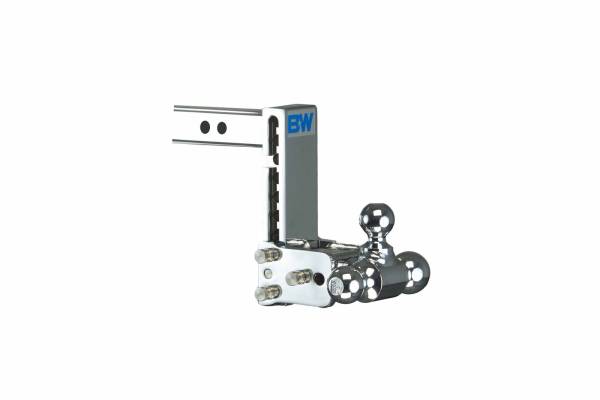 B&W Trailer Hitches - B&W Trailer Hitches Trailer Hitch Ball Mount 10" Chrome T&S, Tri-Ball-Boxed - TS10049C