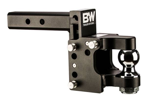 B&W Trailer Hitches - B&W Trailer Hitches Trailer Hitch Pintle Hook Mount 8" Blk T&S, 2" Ball Pintle - TS10055