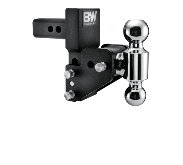 B&W Trailer Hitches - B&W Trailer Hitches Trailer Hitch Ball Mount 2 in Model 7 Blk T&S Dual Ball for Multi-Pro Tailgate - TS10063BMP