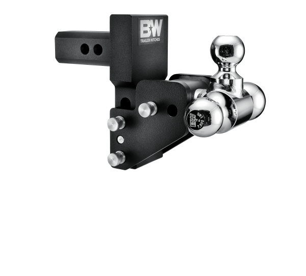 B&W Trailer Hitches - B&W Trailer Hitches Trailer Hitch Ball Mount 2 in Model 7 Blk T&S Tri Ball for Multi-Pro Tailgate - TS10064BMP