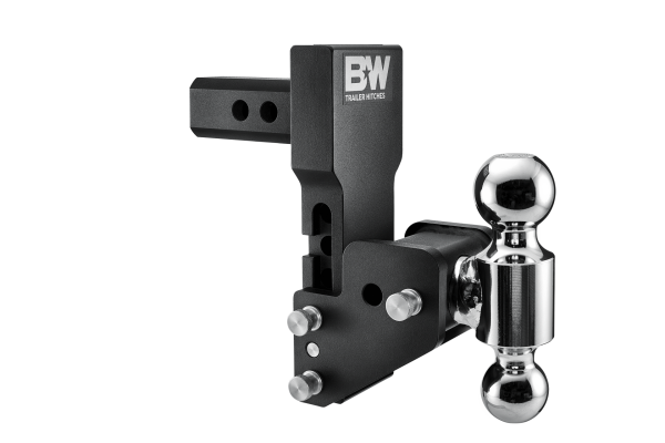 B&W Trailer Hitches - B&W Trailer Hitches Trailer Hitch Ball Mount 2 in Model 9 Blk T&S Dual Ball for Multi-Pro Tailgate - TS10065BMP