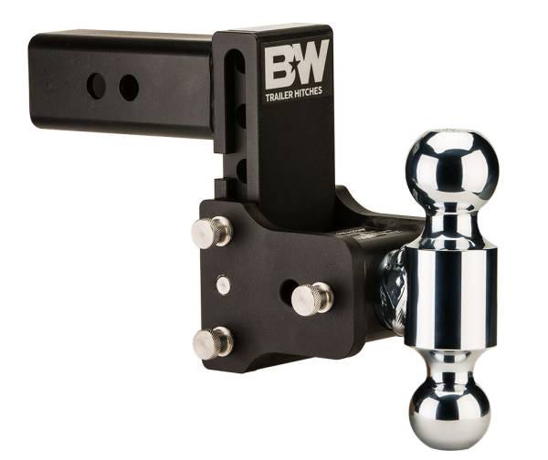 B&W Trailer Hitches - B&W Trailer Hitches Trailer Hitch Ball Mount 2.5 Model 8 Blk T&S Dual Ball - TS20037B