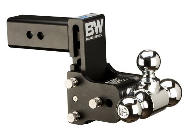 B&W Trailer Hitches - B&W Trailer Hitches Trailer Hitch Ball Mount 2.5 Model 8 Blk T&S Tri Ball - TS20048B