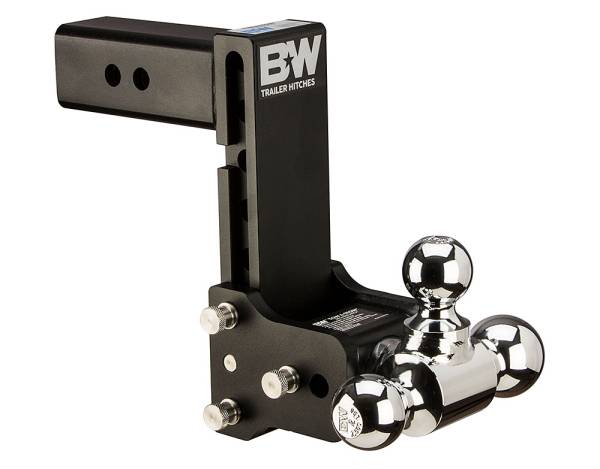 B&W Trailer Hitches - B&W Trailer Hitches Trailer Hitch Ball Mount 2.5 Model 10 Blk T&S Tri Ball - TS20049B