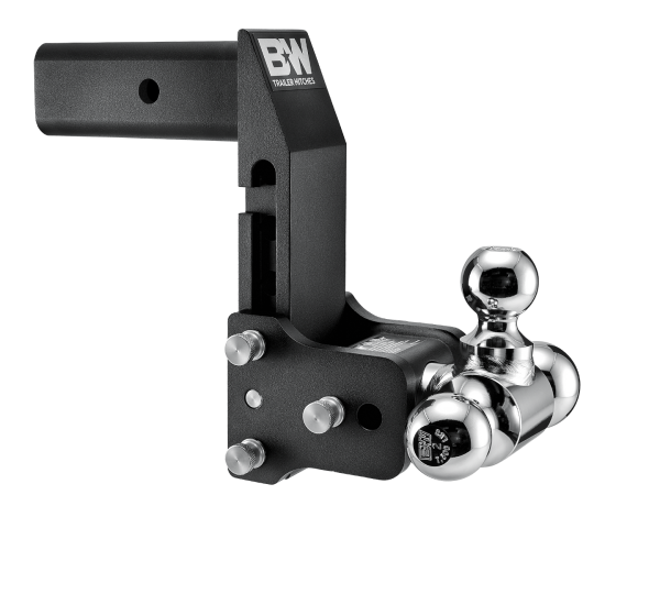 B&W Trailer Hitches - B&W Trailer Hitches Trailer Hitch Ball Mount 2.5 Model 10 Blk T&S Tri Ball for Multi-Pro Tailgate - TS20067BMP