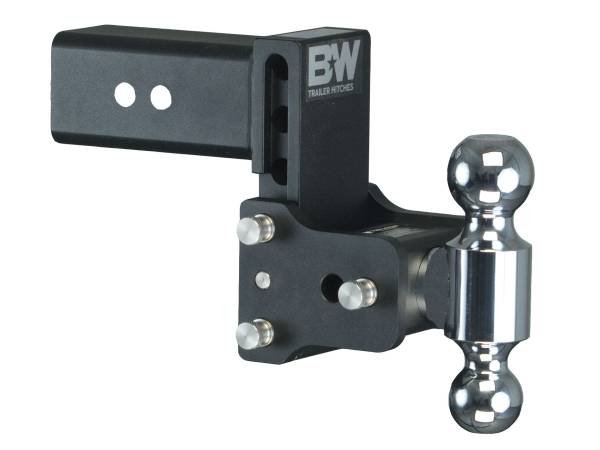 B&W Trailer Hitches - B&W Trailer Hitches Trailer Hitch Ball Mount 3 Model 8 Blk T&S Dual Ball - TS30037B