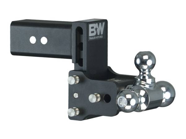 B&W Trailer Hitches - B&W Trailer Hitches Trailer Hitch Ball Mount 3 Model 8 Blk T&S Tri Ball - TS30048B