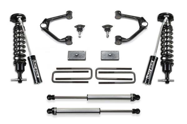 Fabtech - Fabtech Suspension Lift Kit 1.5" BUDGET SYS W/ DL 2.5 RESI & 2.25 2019-22 GM K1500 P/U W/ TRAIL BOSS/AT4 PKG - K1164DL