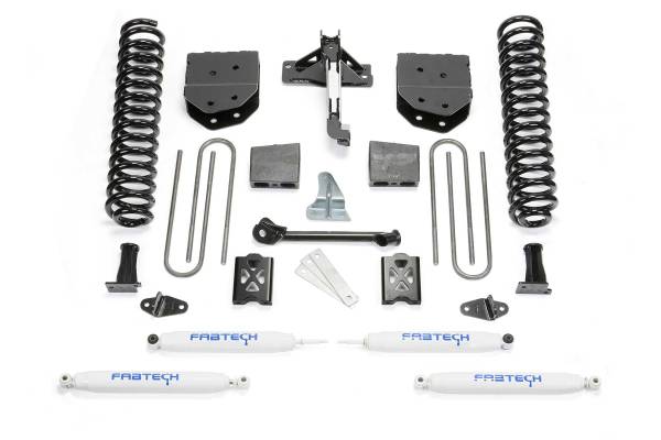 Fabtech - Fabtech Suspension Lift Kit 6" BASIC SYS W/PERF SHKS 05-07 FORD F250 4WD W/O FACTORY OVERLOAD - K2010