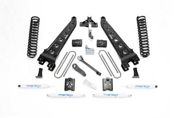 Fabtech - Fabtech Suspension Lift Kit 6" RAD ARM SYS W/COILS & PERF SHKS 05-07 FORD F250 4WD W/O FACTORY OVERLOAD - K2011