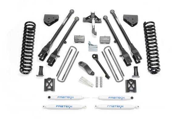 Fabtech - Fabtech Suspension Lift Kit 6" 4LINK SYS W/COILS & PERF SHKS 05-07 FORD F250 4WD W/FACTORY OVERLOAD - K20131