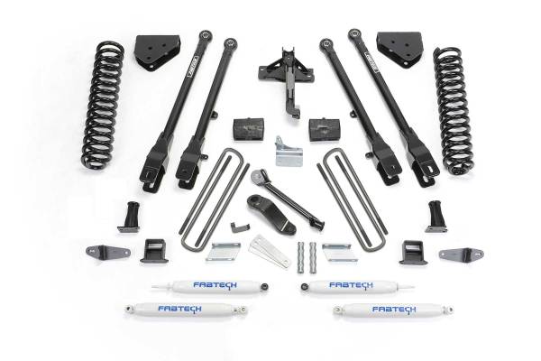 Fabtech - Fabtech Suspension Lift Kit 6" 4LINK SYS W/COILS & PERF SHKS 08-10 FORD F450/550 4WD - K2054