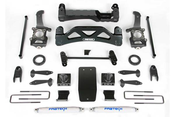 Fabtech - Fabtech Suspension Lift Kit 6" BASIC SYS W/FRT SHK EXTNS & PERF RR SHKS 04-08 FORD F150 4WD V8 ONLY - K2116