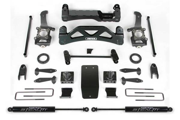 Fabtech - Fabtech Suspension Lift Kit 6" BASIC SYS W/FRT SHK EXTNS & STEALTH RR 04-08 FORD F150 4WD V8 ONLY - K2116M