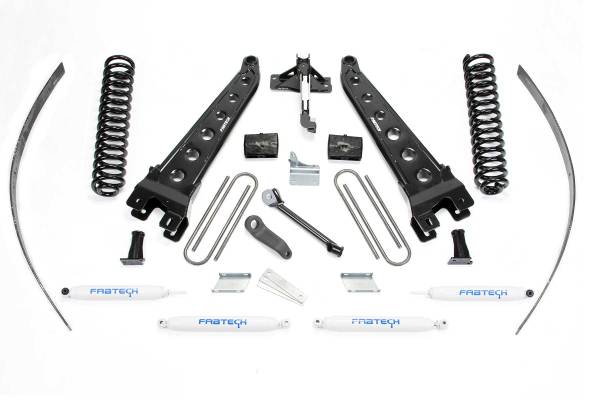 Fabtech - Fabtech Suspension Lift Kit 8" RAD ARM SYS W/COILS & PERF SHKS 2008-16 FORD F250 4WD W/O FACTORY OVERLOAD - K2123