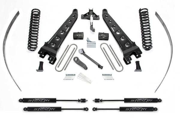 Fabtech - Fabtech Suspension Lift Kit 8" RAD ARM SYS W/COILS & STEALTH 2008-16 FORD F250 4WD W/O FACTORY OVERLOAD - K2123M