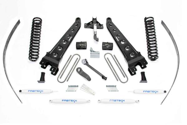 Fabtech - Fabtech Suspension Lift Kit 8" RAD ARM SYS W/COILS & PERF SHKS 2008-16 FORD F250 4WD W/FACTORY OVERLOAD - K2124