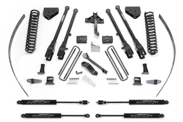 Fabtech - Fabtech Suspension Lift Kit 8" 4LINK SYS W/COILS & STEALTH 2008-16 FORD F250 4WD W/O FACTORY OVERLOAD - K2125M