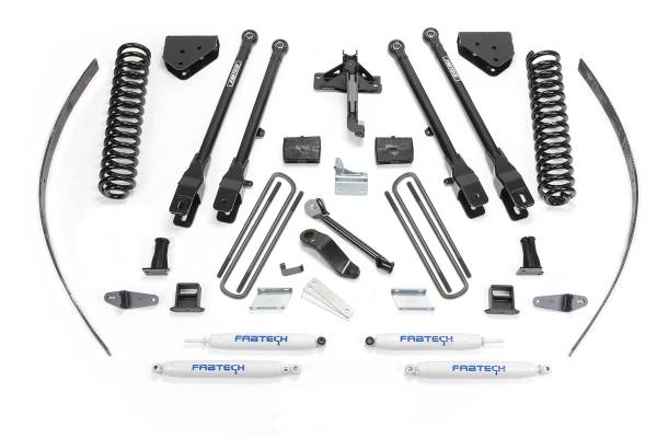 Fabtech - Fabtech Suspension Lift Kit 8" 4LINK SYS W/COILS & PERF SHKS 2008-16 FORD F250 4WD W/FACTORY OVERLOAD - K2126