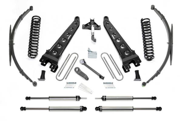 Fabtech - Fabtech Suspension Lift Kit 8" RAD ARM SYS W/COILS & RR LF SPRNGS & DLSS SHKS 2008-16 FORD F250/350 4WD - K2128DL