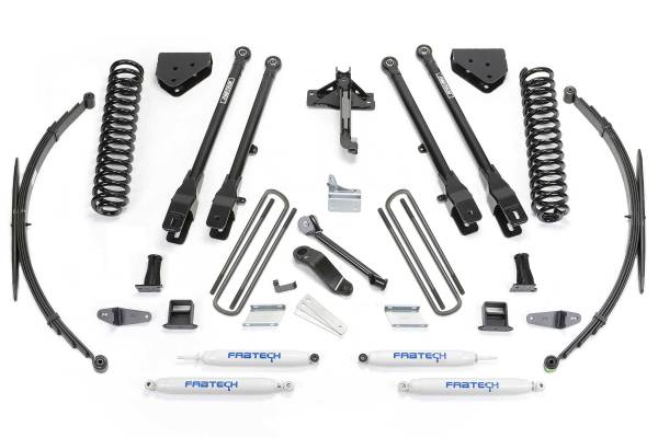 Fabtech - Fabtech Suspension Lift Kit 8" 4LINK SYS W/COILS & RR LF SPRNGS & PERF SHKS 2008-16 FORD F250/350 4WD - K2129