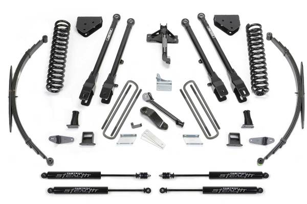 Fabtech - Fabtech Suspension Lift Kit 8" 4LINK SYS W/COILS & RR LF SPRNGS & STEALTH 2008-16 FORD F250/350 4WD - K2129M