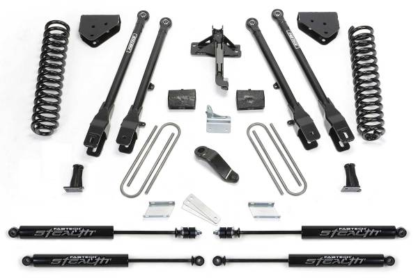 Fabtech - Fabtech Suspension Lift Kit 6" 4LINK SYS W/COILS & STEALTH 2008-16 FORD F350/450 4WD 8 LUG - K2132M