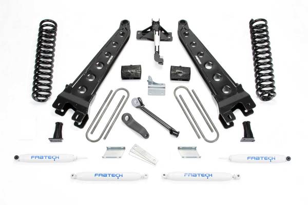 Fabtech - Fabtech Suspension Lift Kit 6" RAD ARM SYS W/COILS & PERF SHKS 2011-13 FORD F450/550 4WD 10 LUG - K2156