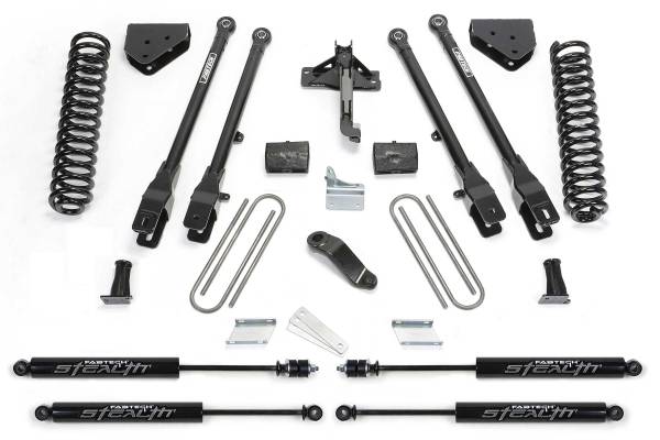 Fabtech - Fabtech Suspension Lift Kit 6" 4LINK SYS W/COILS & STEALTH 2011-13 FORD F450/550 4WD 10 LUG - K2157M