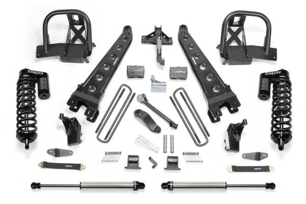 Fabtech - Fabtech Suspension Lift Kit 6" RAD ARM SYS W/DLSS 4.0 C/O& RR DLSS 2011-13 FORD F450/550 4WD 10 LUG - K2158DL