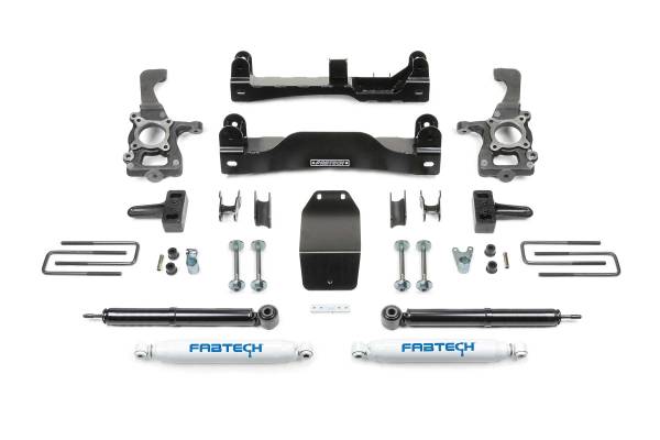 Fabtech - Fabtech Suspension Lift Kit 4" BASIC SYS W/ RR PERF SHKS 2014 FORD F150 4WD - K2209