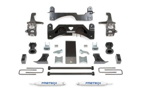 Fabtech - Fabtech Suspension Lift Kit 6" BASIC SYS W/C/O SPACERS & PERF RR SHKS 07-15 TOYOTA TUNDRA 2/4WD - K7009