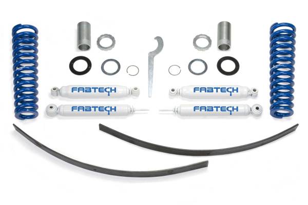 Fabtech - Fabtech Suspension Lift Kit 0-3.5" BASIC ADJ C/O SYS W/ PERF RR SHKS 95.5-04 TOYOTA TACOMA PRNNR 6 LUG MDLS - K7015