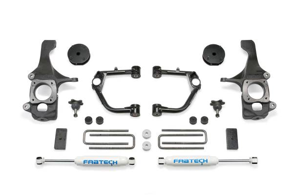 Fabtech - Fabtech Suspension Lift Kit 4" UCA KIT W/BJS & PERF SHKS 07-15 TOYOTA TUNDRA 2WD/4WD - K7028