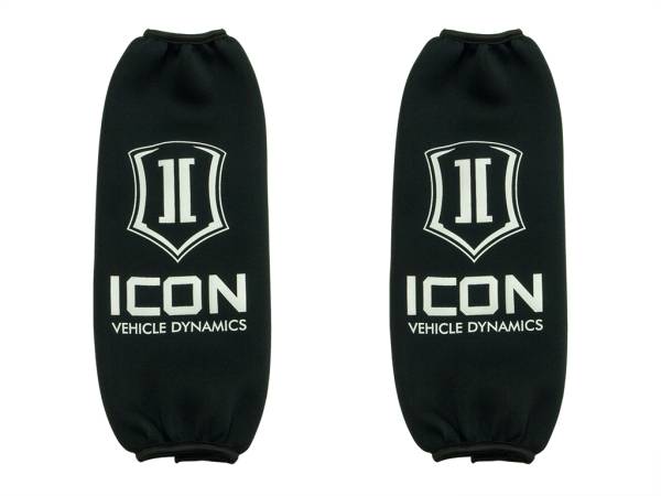 ICON Vehicle Dynamics - ICON 2.5 Series Coil Spring Wrap, Short (11.25”-12.25”), w/ Stacked Logo, Pair