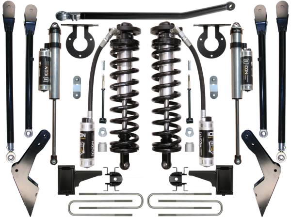 ICON Vehicle Dynamics - ICON 2005-2010 Ford F250/F350, 4-5.5" Lift, Stage 4 Coilover Conversion System