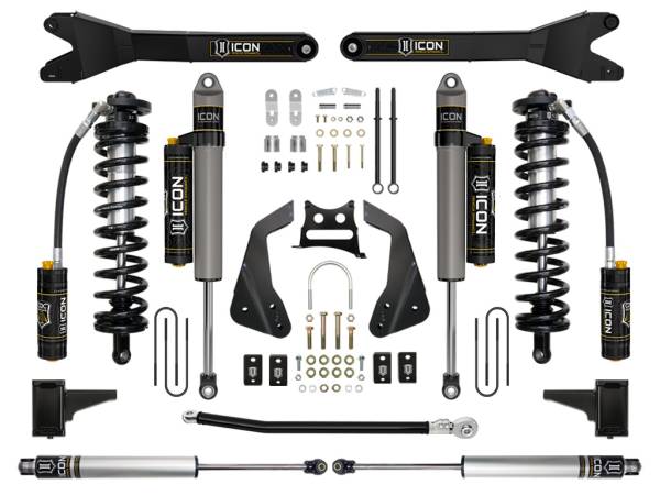 ICON Vehicle Dynamics - ICON 2005-07 Ford F250/F350 4-5.5" Lift Stage 5 Coilover Conversion w/Radius Arm